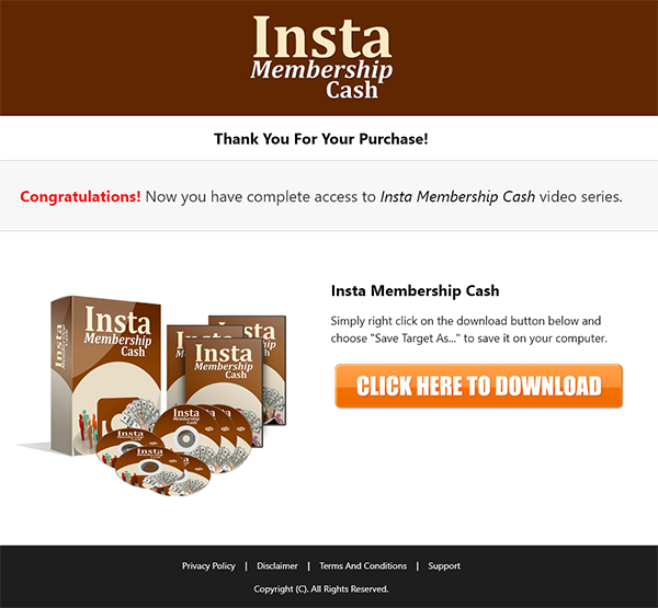 Instant Membership Cash MRR Videos Sales TY