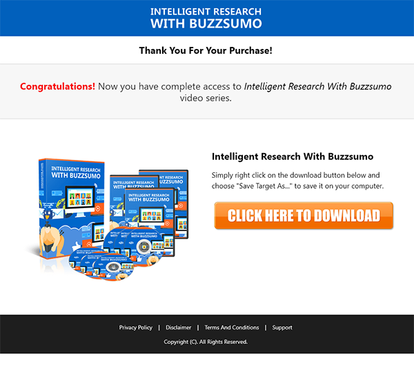 Intelligent Research with Buzzsumo MRR Videos Sales TY