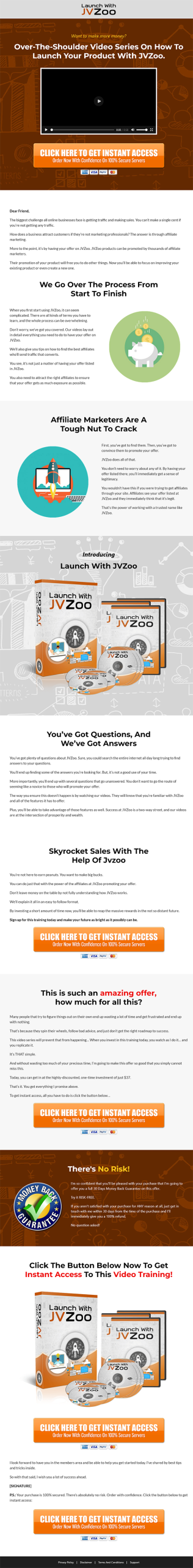 Launch with JVZoo MRR Videos Sales