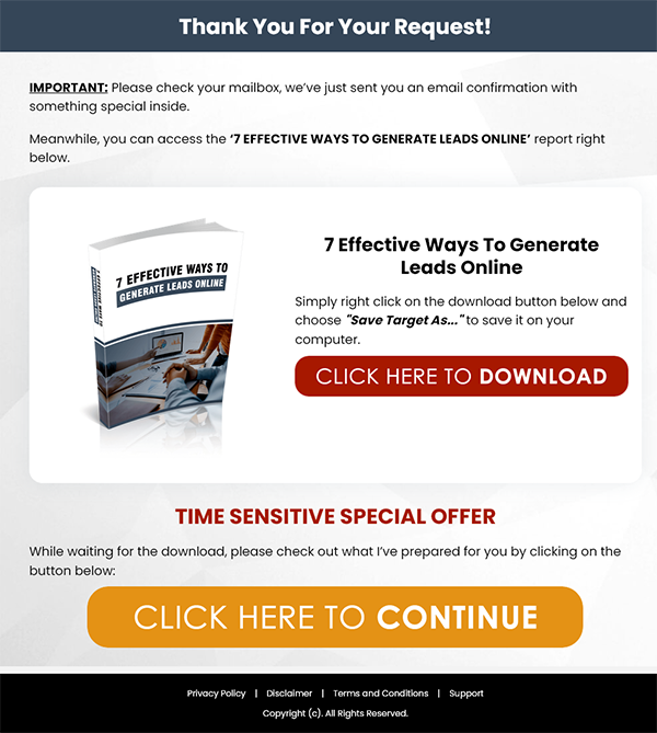 7 Effective Ways to Generate Leads PLR Report Optin Page