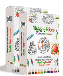 Healthy Food Vegetables Coloring PLR Graphics