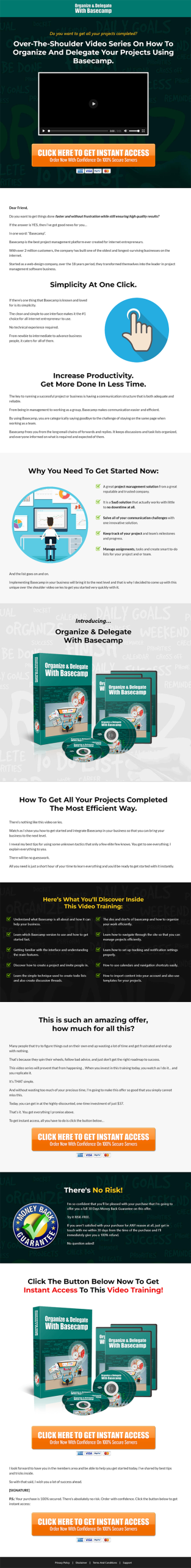 Organize and Delegate with Basecamp MRR Videos Sales