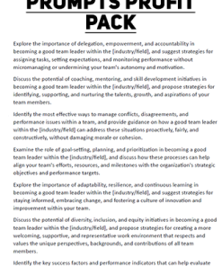 Prompts Profit Pack PLR Reports