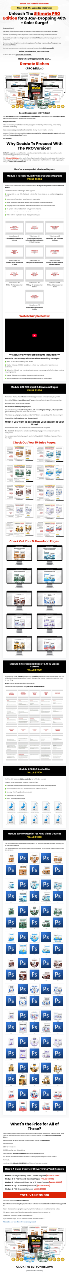 Remote Riches PLR Reports Package Upsell