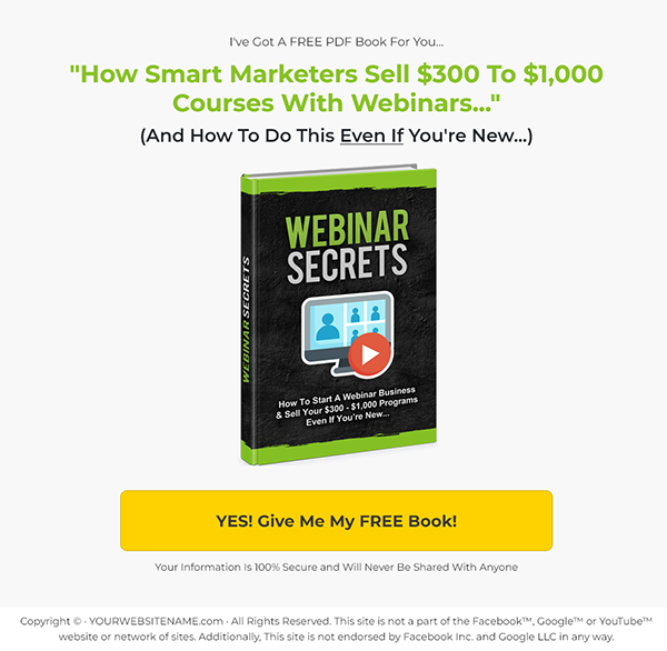 Webinar Secrets Video Series MRR Landing Page
