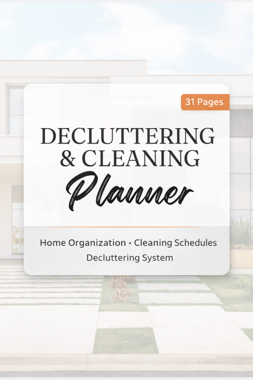 Decluttering and Cleaning Planner for Home Organization | The PLR Store