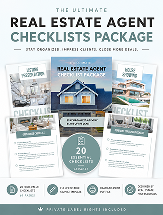 Real Estate Agent Checklists Pack PLR