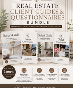 Real Estate Agent Client Guides and Questionnaires PLR