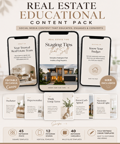 Real Estate Education Social Content MRR