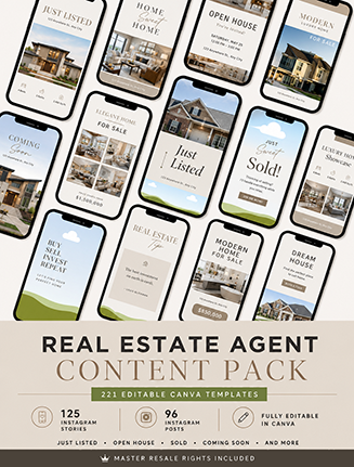 Real Estate Social Content Pack MRR