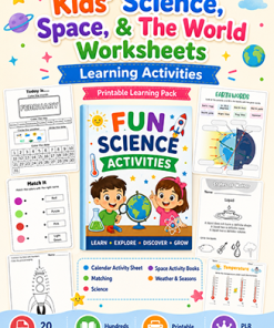 Kids Science Space and Weather Worksheets PLR
