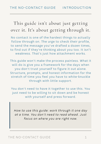 No Contact Guide Intro PLR