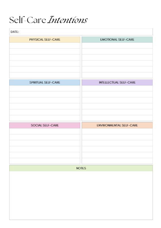 Self Care for Busy Women Planner PLR