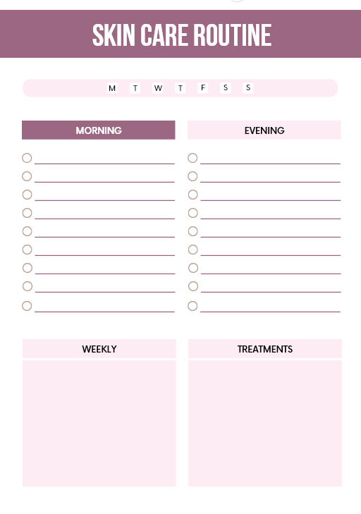 Skin Care Planner Private Label Rights