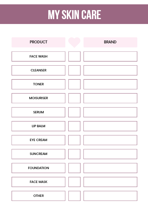 Skin Care Planner Private Label Rights