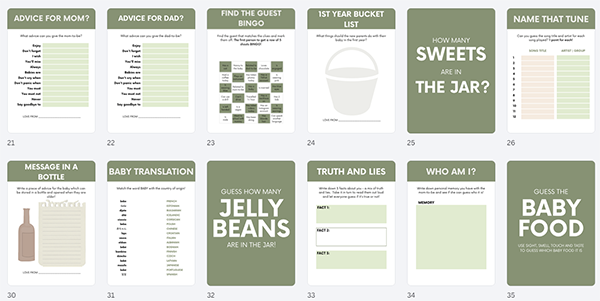 50 Baby Shower Games with Private Label Rights Sample