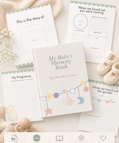 My Baby's Memory Book First Five Years Scrapbook PLR