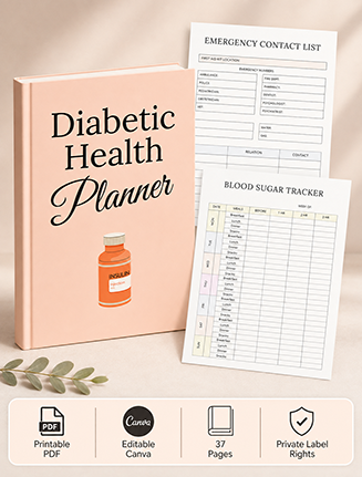 Diabetic Health Planner PLR