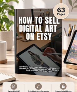 How to Sell Digital Art on Etsy Ebook PLR