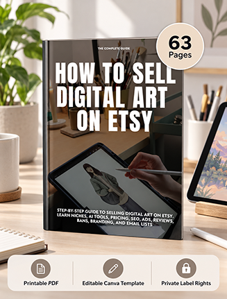 How to Sell Digital Art on Etsy Ebook PLR