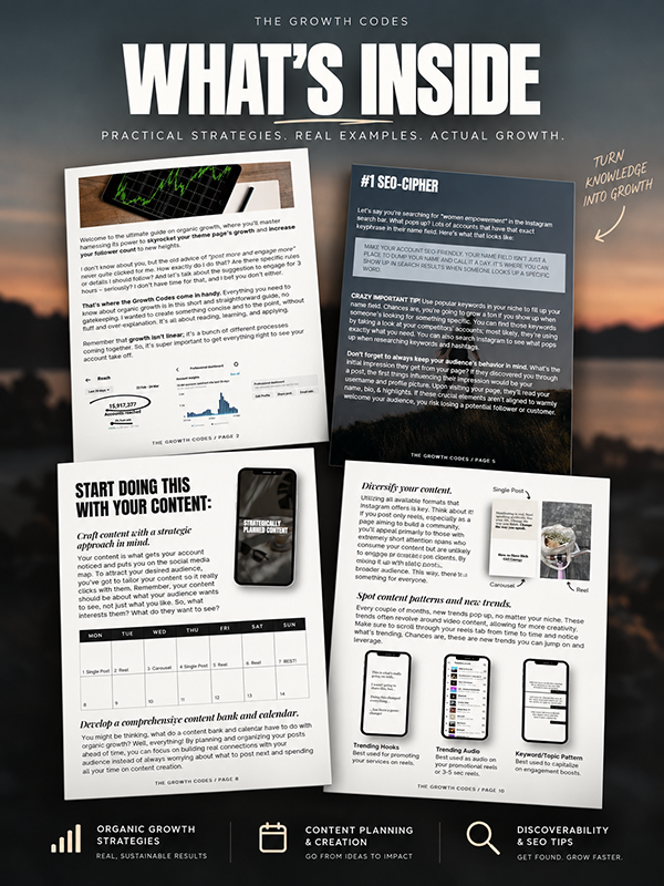 The Growth Codes Ebook PLR What's Inside
