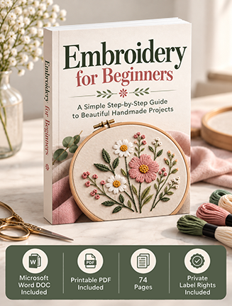 Embroidery for Beginners Ebook PLR